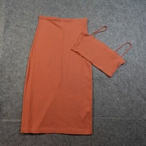Reformation Orange Skirt Set